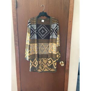 Tribal Open Front Maxi Cardigan